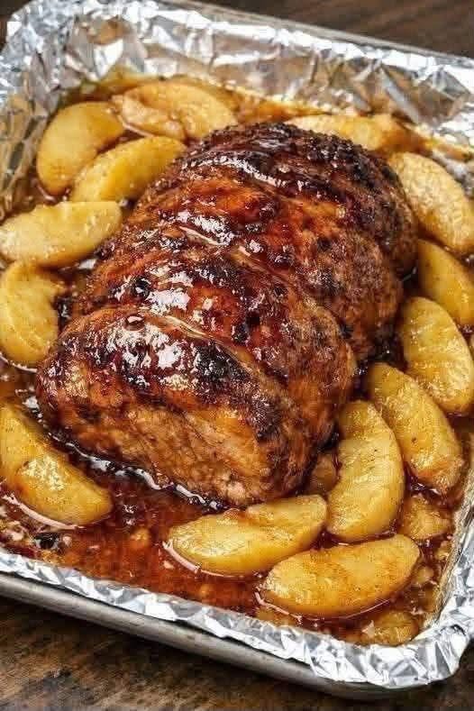 High Protein Apple Cider Glazed Pork Loin (Low Carb Friendly)
