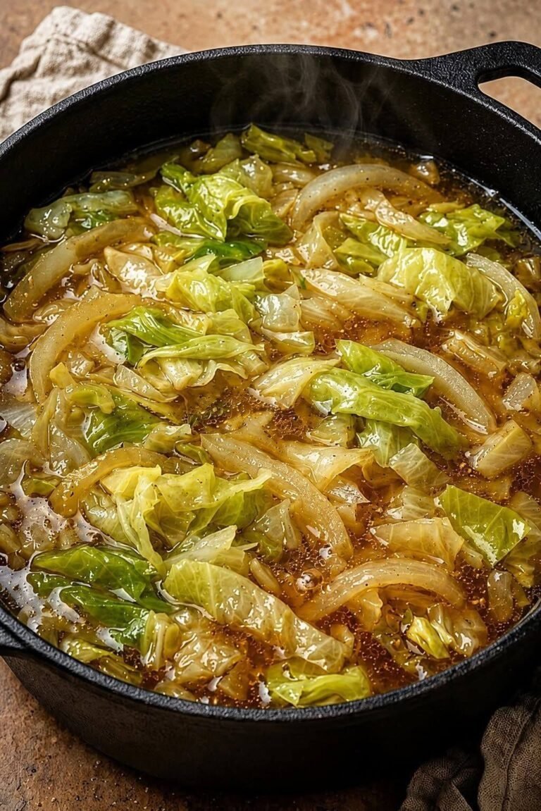 Easy Cabbage and Onion Bone Broth Soup for Weight Loss