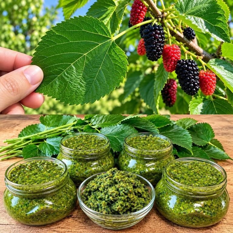 High-Protein Mulberry Leaf Pesto & Savory Herb Paste