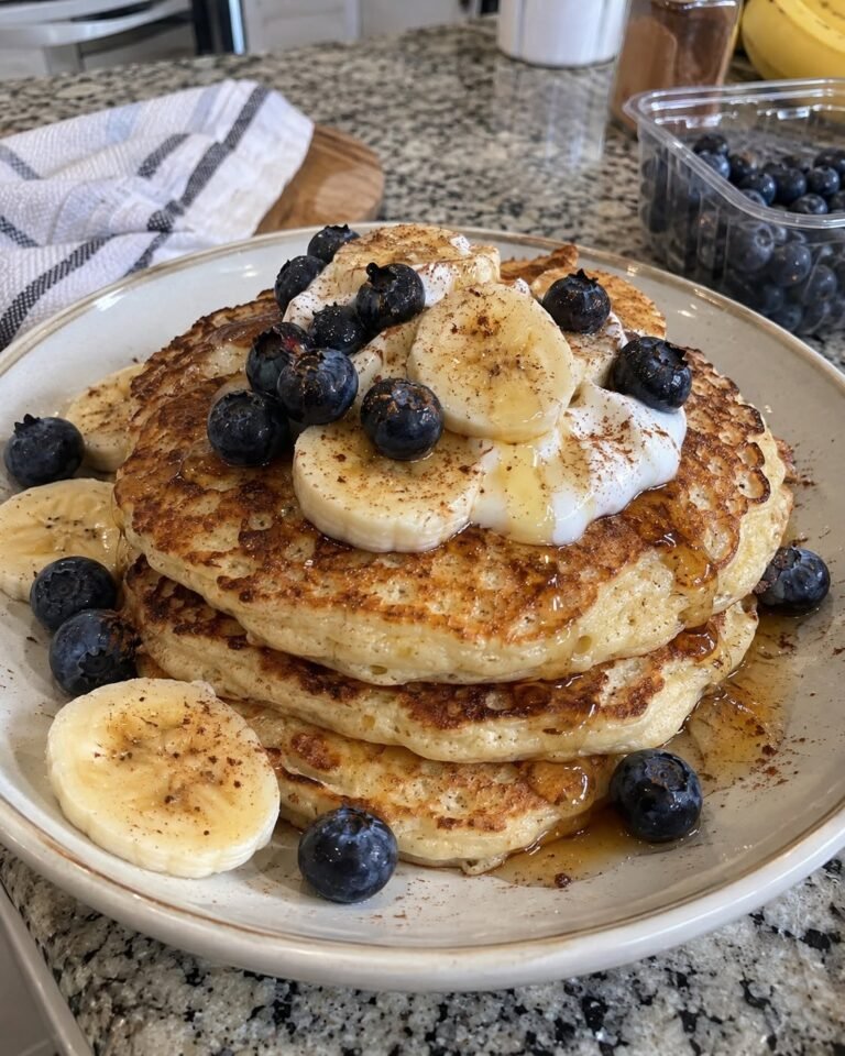 Easy High-Protein Greek Yogurt Pancakes (Fluffy & Grain-Free)