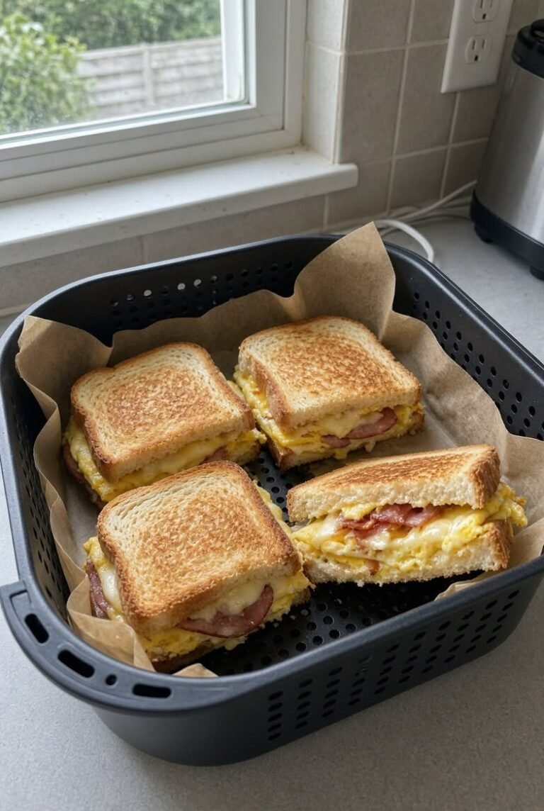 10-Minute High-Protein Air Fryer Egg and Cheese Muffins