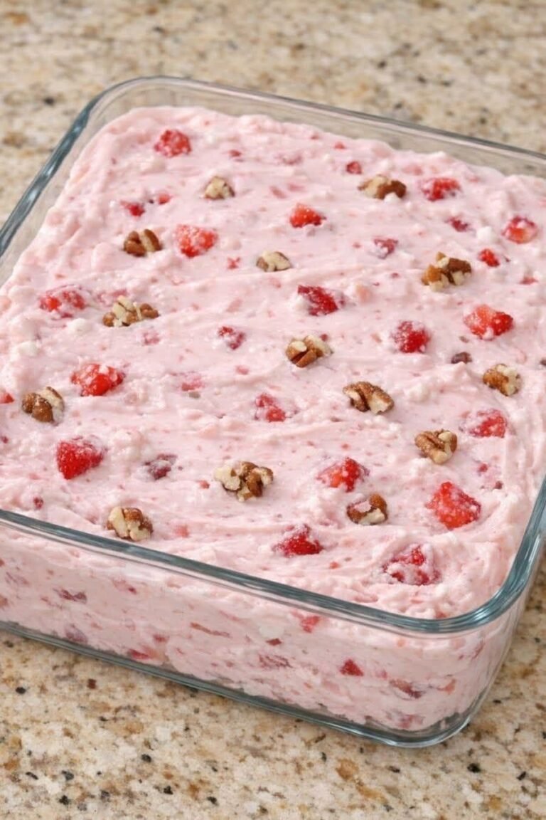 Easy Keto Strawberry Protein Fluff Salad