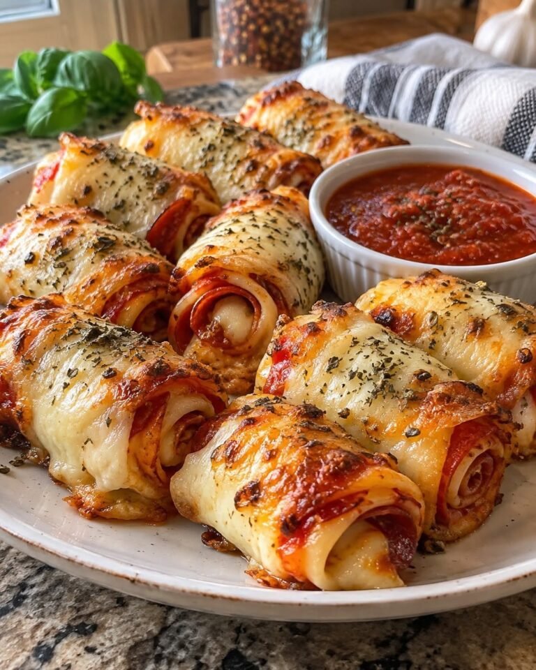 Crispy Cheese Crust Keto Pizza Roll-Ups (Low-Carb Snack)